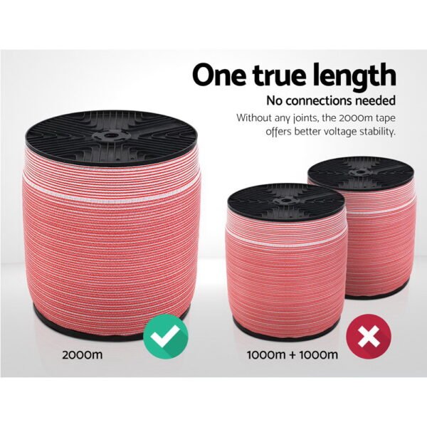 Giantz Electric Fence Poly Tape 2000M - Image 3