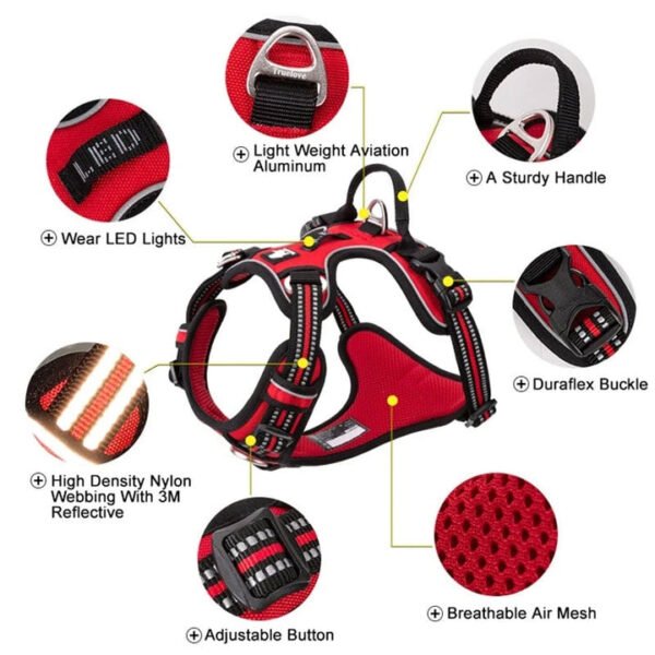 No Pull Harness Red M - Image 6