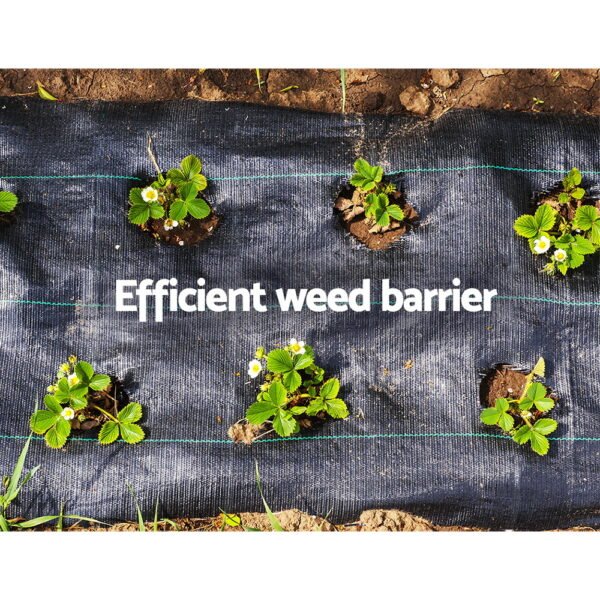 Instahut 1.83x30m Weed Mat Woven Fabric Weed Mat Control Matting Garden Plant - Image 6