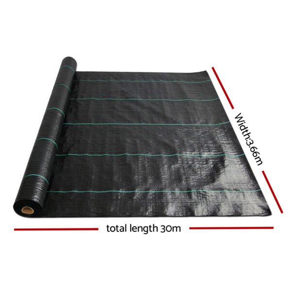 Instahut 3.66x30m Weed Mat Weedmat Control Plant - Image 2